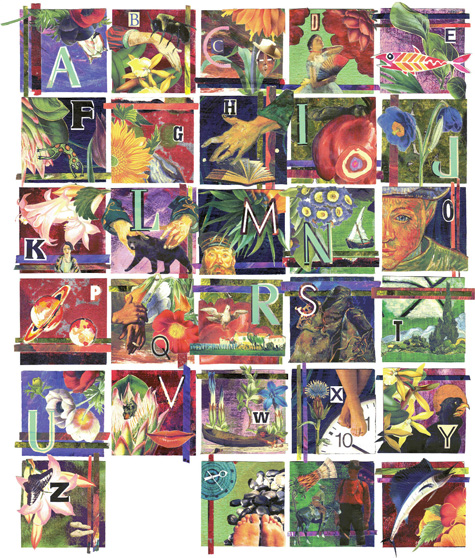 alphabet artwork, illustrations, Marsha Batchelor, designs, art